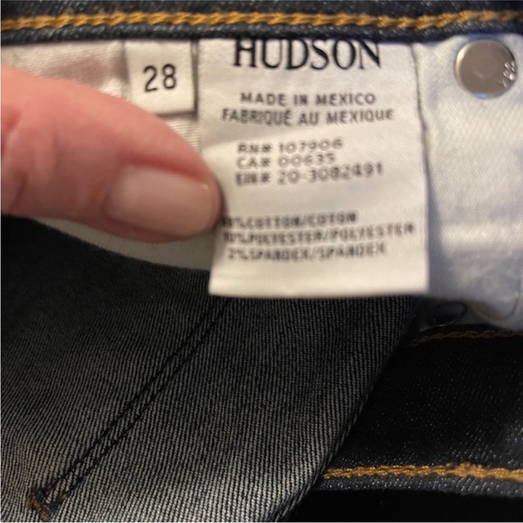 Hudson Dark Wash Skinny Jeans - Picture 3 of 4